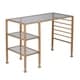 preview thumbnail 3 of 8, SEI Furniture Amelie Gold Metal/Glass Writing Desk