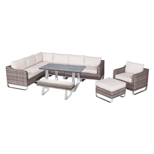 Shop Manarola Sectional And Dining Set Overstock 22366958