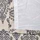 preview thumbnail 3 of 7, Lambrequin Boteh Cream/Grey Heavy Faux Jacquard Lined Curtain Panel