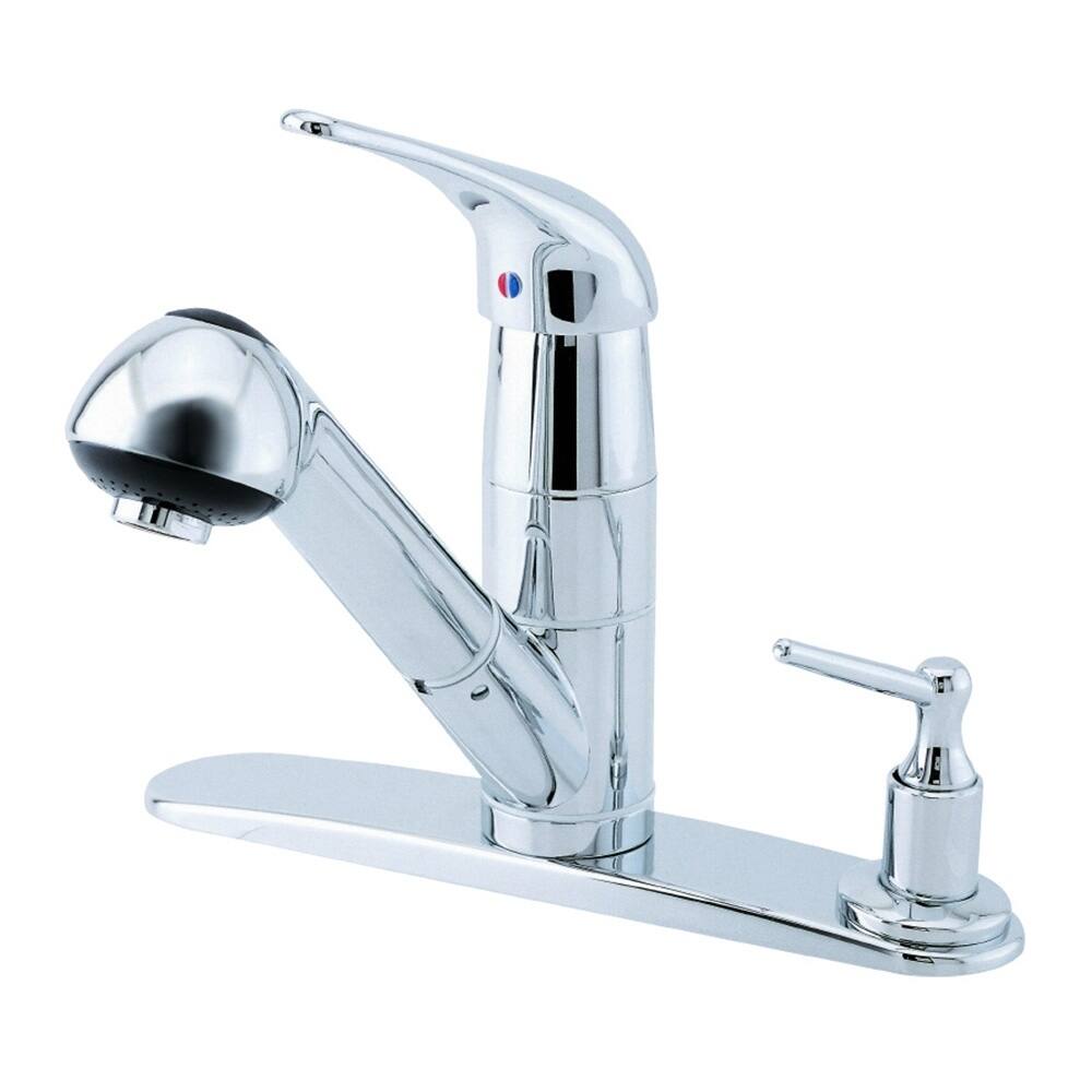 Gerber Melrose Single Handle Pull-Out Kitchen Faucet, 1.75gpm D455512 Chrome