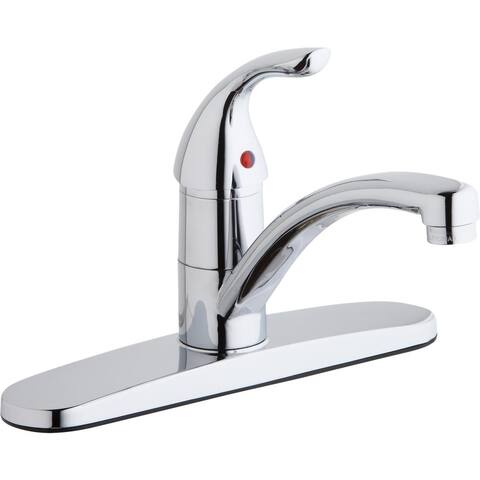 Elkay Everyday Three Hole Deck Mount Kitchen Faucet with Lever Handle and Escutcheon Chrome - 10-1/8 x 9-1/2 x 7-1/2