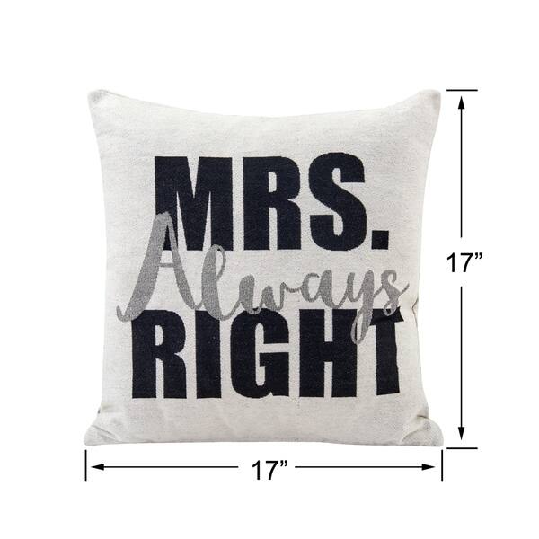 Shop Danya B Mr Right And Mrs Always Right Accent Throw Pillows