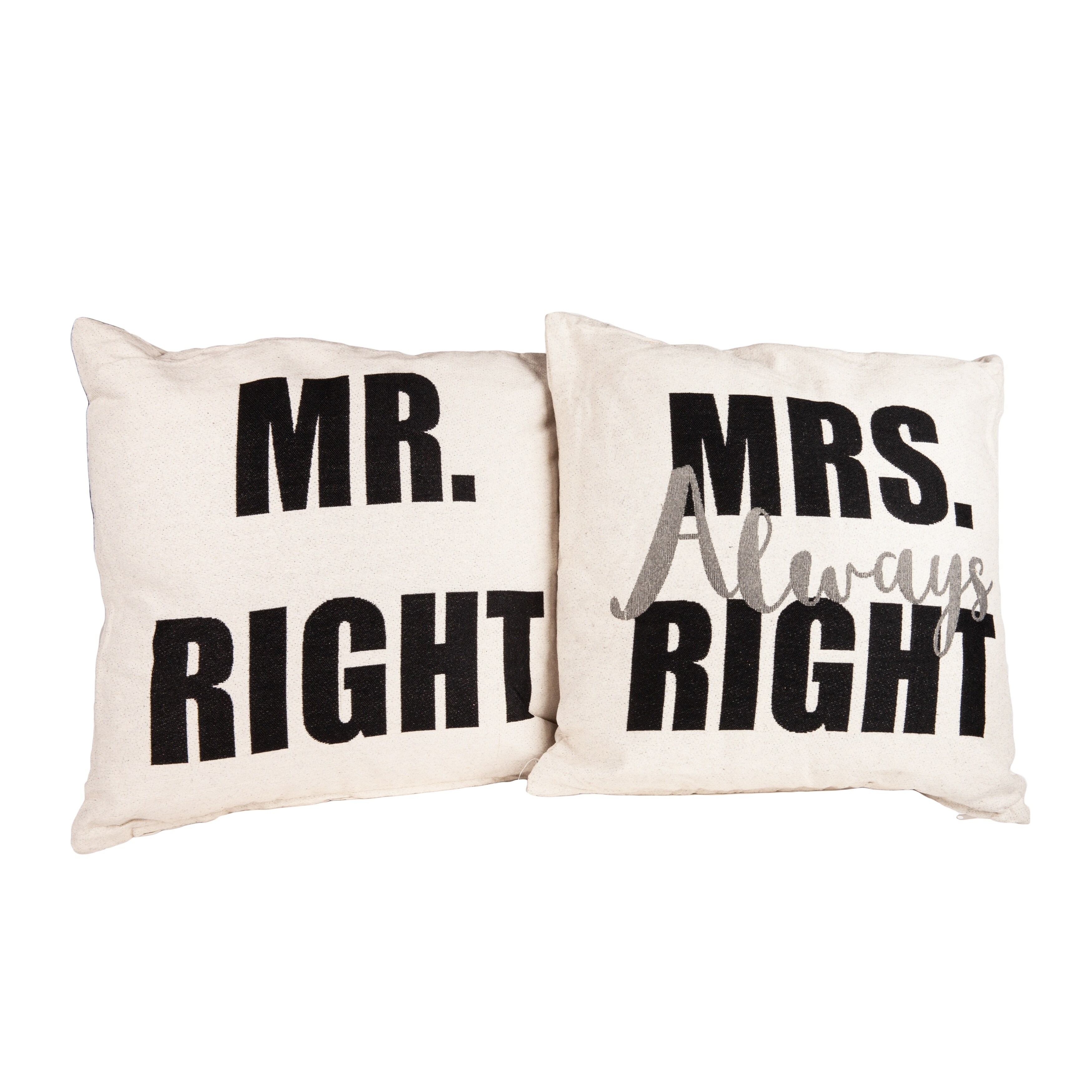 Shop Danya B Mr Right And Mrs Always Right Accent Throw Pillows