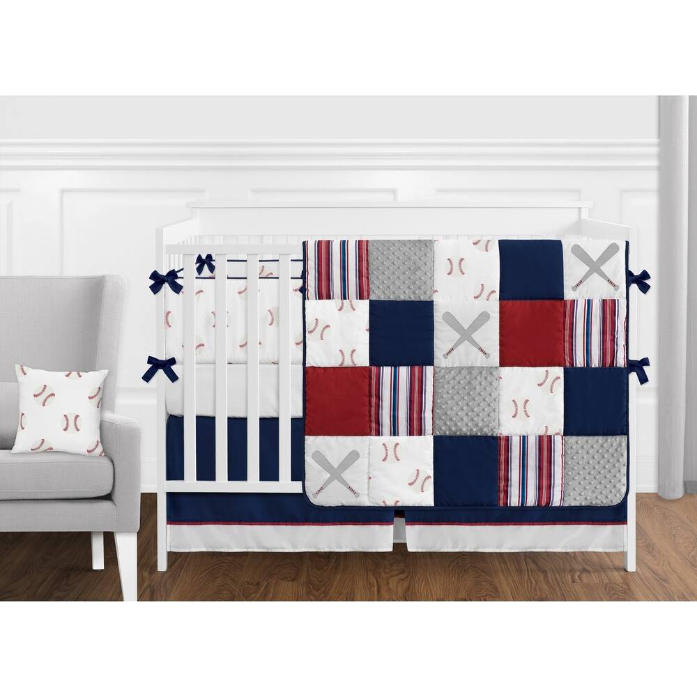 red crib bedding