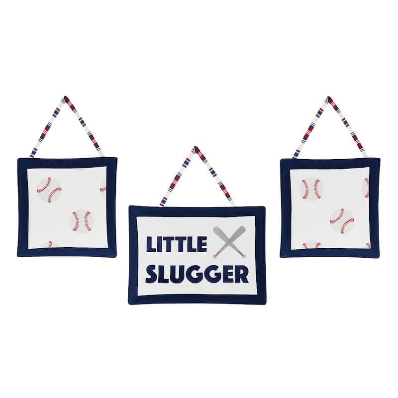 Sweet Jojo Designs Red, White and Blue Baseball Patch Sports Collection Boy 11-piece Crib Bedding Set