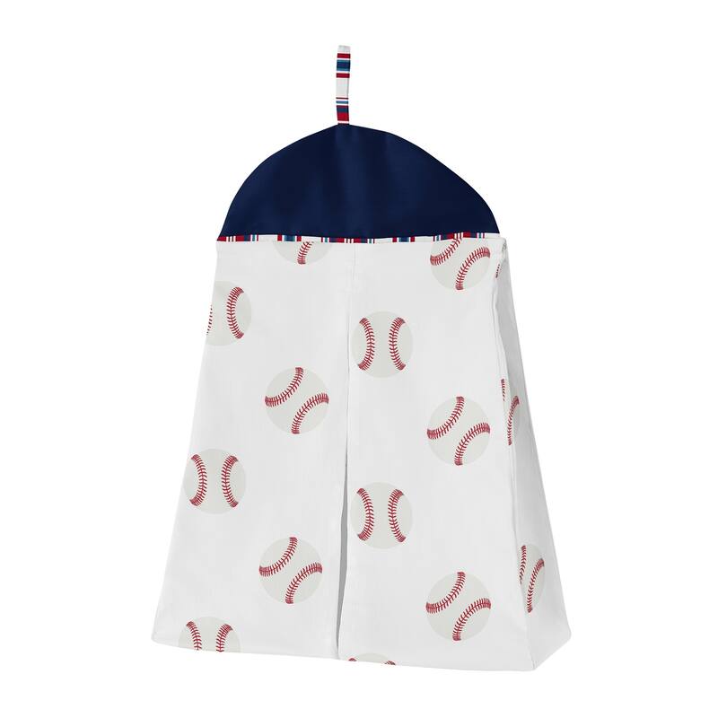 Sweet Jojo Designs Red, White and Blue Baseball Patch Sports Collection Boy 11-piece Crib Bedding Set
