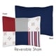 preview thumbnail 2 of 2, Sweet Jojo Designs Red, White and Blue Baseball Patch Sports Collection Boy 5-piece Toddler-size Comforter Set