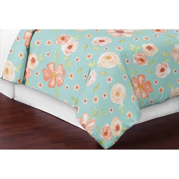Shop Sweet Jojo Designs Turquoise Peach Shabby Chic Watercolor