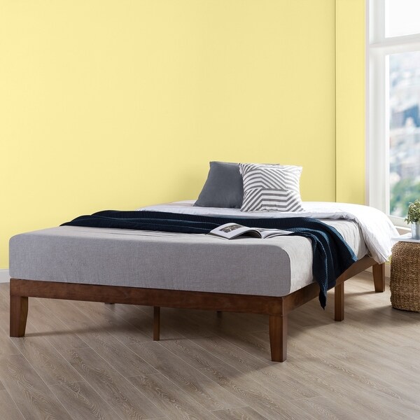 Shop Twin Size 12 Inch Classic Solid Wood Platform Bed ...