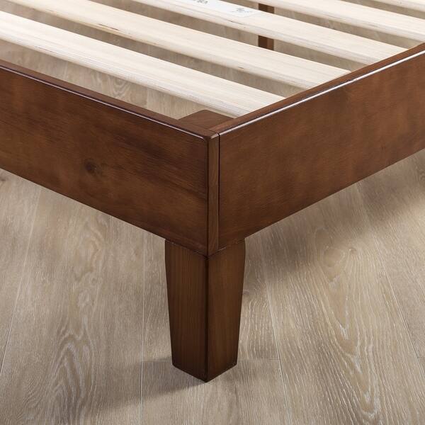 Queen Size 12 Inch Grand Solid Wood Platform Bed Frame Cherry Crown Comfort Overstock 22378111