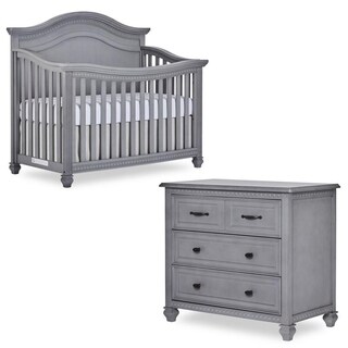 Evolur Madison Crib and 3-Drawer Chest with FREE 260 coil Mattress