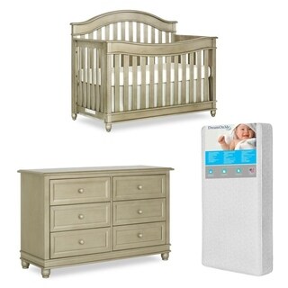 Evolur Hampton Crib AND Double Dresser With FREE 260 coil mattress