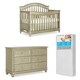 preview thumbnail 1 of 5, Evolur Hampton Crib AND Double Dresser With FREE 260 coil mattress