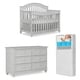 preview thumbnail 1 of 5, Evolur Hampton Crib AND Double Dresser With FREE 260 coil mattress