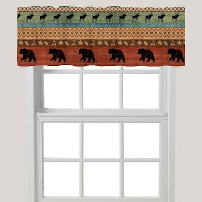 Laural Home Bear at the Lodge Window Valance - 60" x 18"