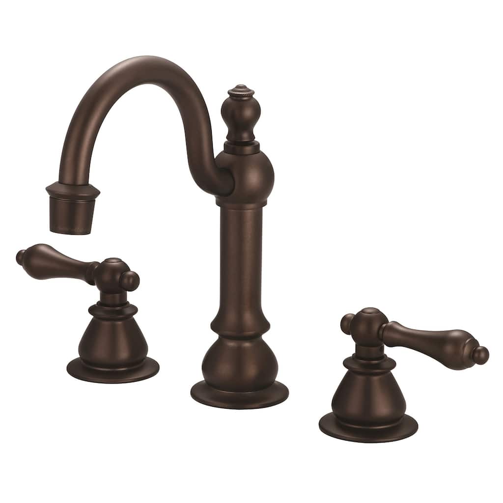 Widespread Lavatory Faucets With Pop-Up Drain in Oil-rubbed Bronze Finish With Metal Lever Handles