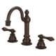 preview thumbnail 1 of 1, Widespread Lavatory Faucets With Pop-Up Drain in Oil-rubbed Bronze Finish With Metal Lever Handles Lever Handles