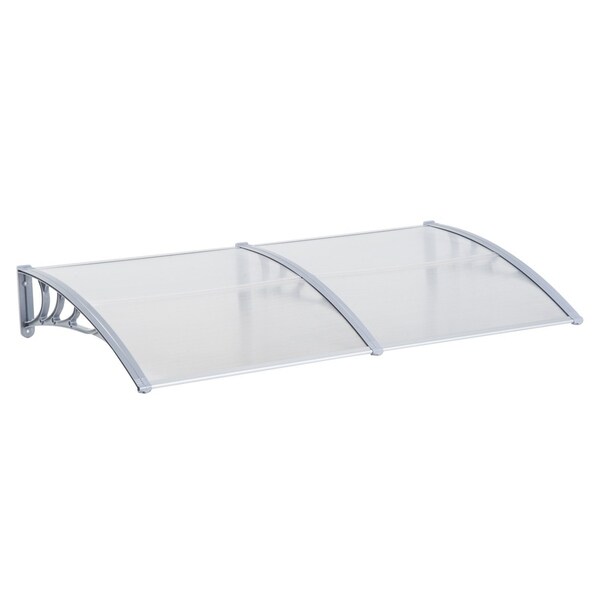 Shop Clear Polycarbonate Patio Porch Door And Window Awning Cover Overstock 22378416