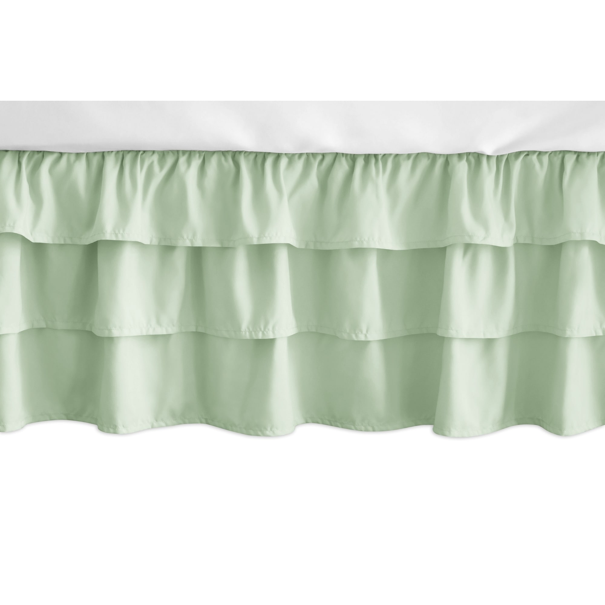 mint crib skirt