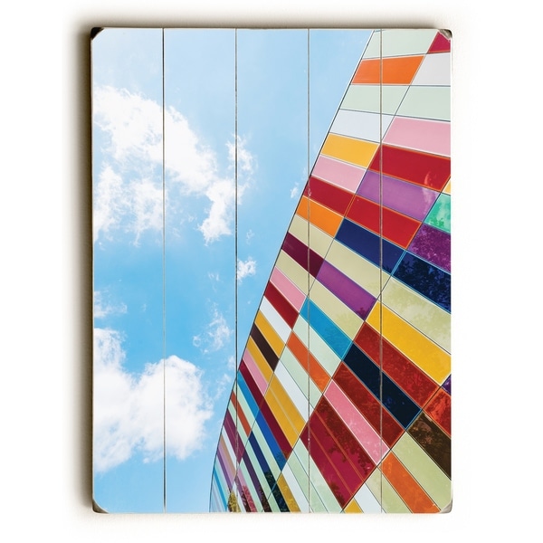 Color Wall - Multi Planked Wood Wall Decor by OBC