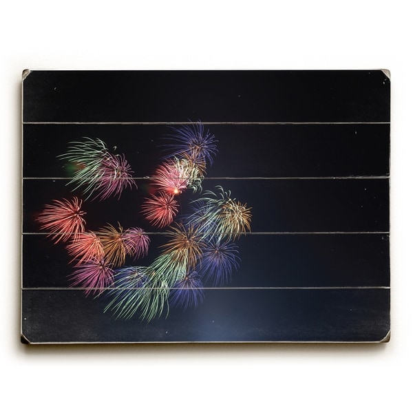 Fireworks - Multi Planked Wood Wall Decor by OBC