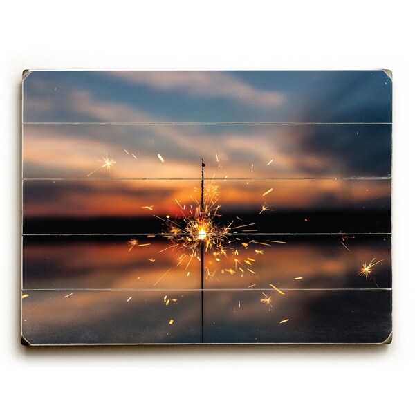Sparkler - Multi Planked Wood Wall Decor by OBC