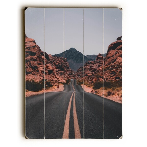 Red Road - Multi Planked Wood Wall Decor by OBC