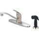 preview thumbnail 2 of 0, Elite Single Handle Kitchen Faucet with Spray and Flex Supply Lines pvd brushed nickel