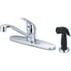preview thumbnail 1 of 0, Elite Single Handle Kitchen Faucet with Spray and Flex Supply Lines Polished chrome