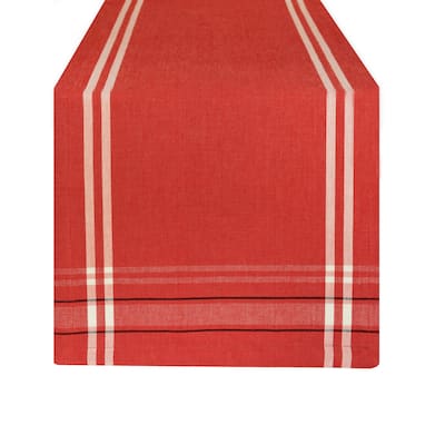 Design Imports Chambray French Stripe Table Runner (0.25 inches high x 14 inches wide x 72 inches deep)
