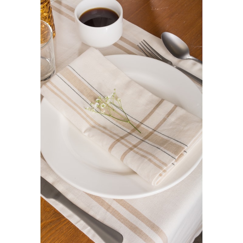 Design Imports Chambray French Stripe Table Runner (0.25 inches high x 14 inches wide x 72 inches deep)