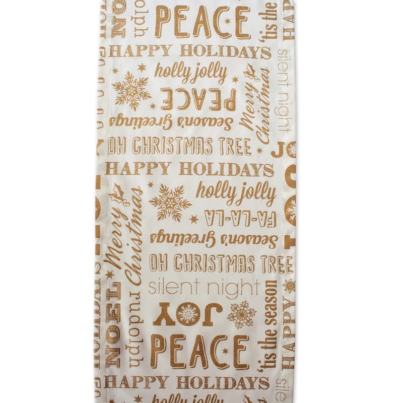 Design Imports Christmas Collage Table Runner (0.25 inches high x 14 inches wide x 72 inches deep)