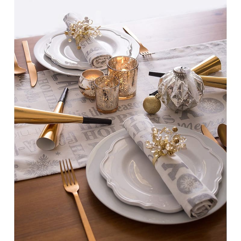 Design Imports Christmas Collage Table Runner (0.25 inches high x 14 inches wide x 72 inches deep)