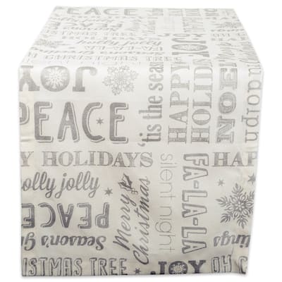 Design Imports Christmas Collage Table Runner (0.25 inches high x 14 inches wide x 72 inches deep)