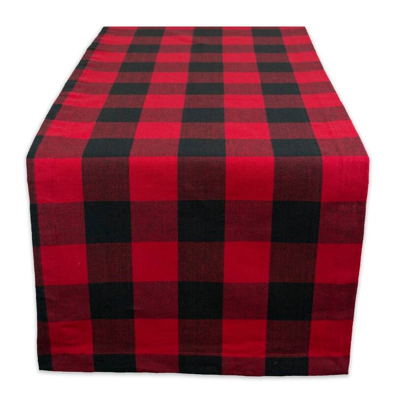 DII Buffalo Check Table Runner - Red & Black - 108"x14"