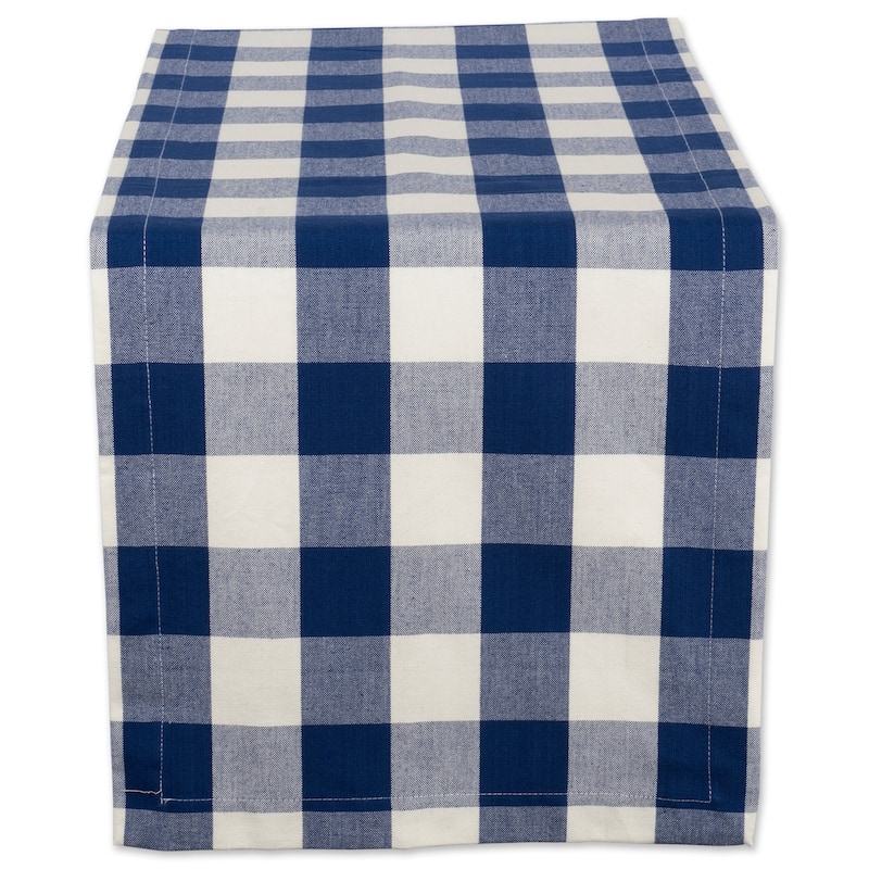 DII Buffalo Check Table Runner - Navy & White - 108"x14"