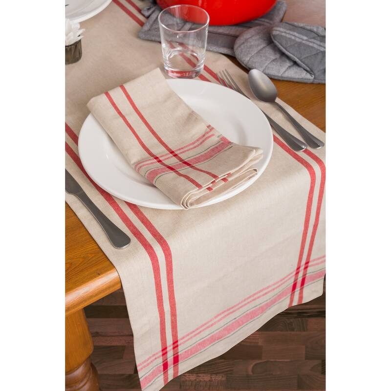 Design Imports French Stripe Table Runner (0.25 inches high x 14 inches wide x 72 inches deep)