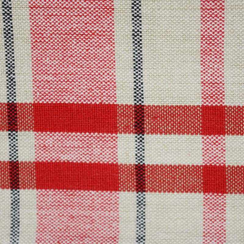 Design Imports French Stripe Table Runner (0.25 inches high x 14 inches wide x 72 inches deep) - 72"x14" - Red
