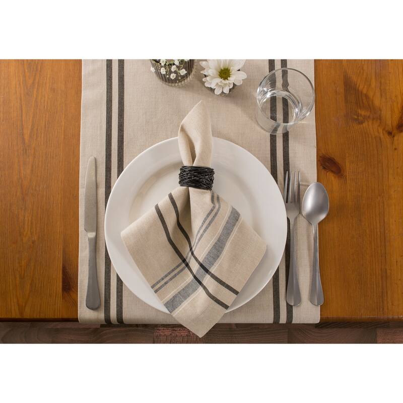 Design Imports French Stripe Table Runner (0.25 inches high x 14 inches wide x 72 inches deep)