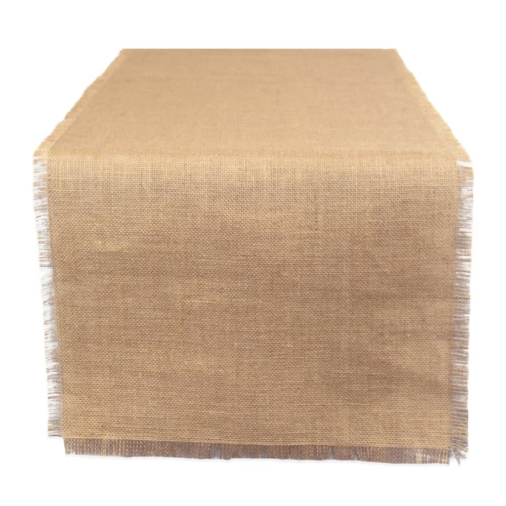 Design Imports Jute Burlap Solid Table Runner (0.25 inches high x 15 inches wide x 48 inches deep)
