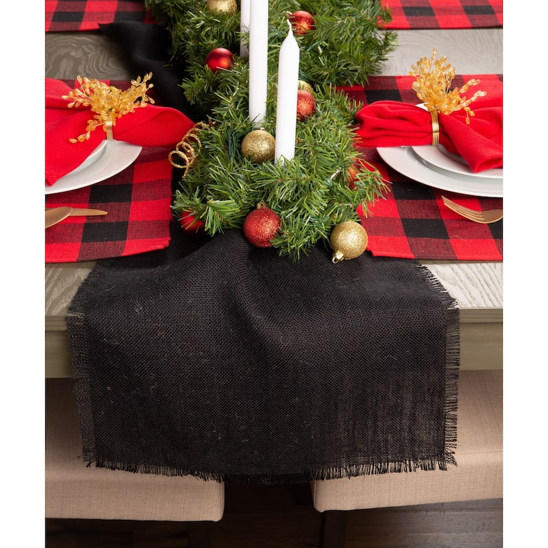 Design Imports Jute Burlap Solid Table Runner (0.25 inches high x 15 inches wide x 48 inches deep)