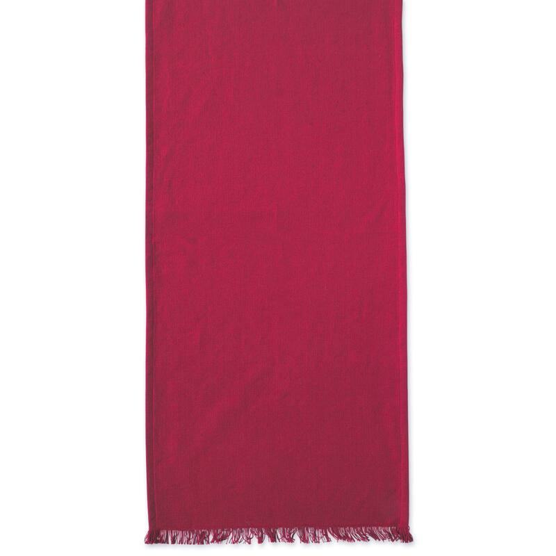 DII Fringed Solid Table Runner (0.25 inches high x 14 inches wide x 72 inches deep)