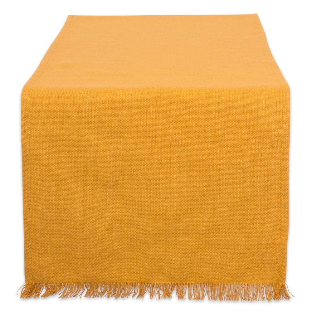 DII Fringed Solid Table Runner (0.25 inches high x 14 inches wide x 72 inches deep)