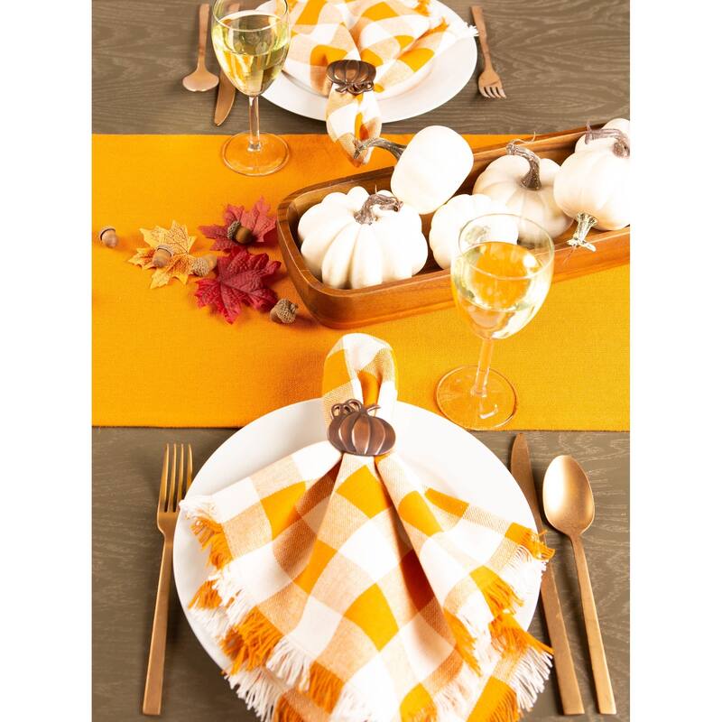 DII Fringed Solid Table Runner (0.25 inches high x 14 inches wide x 72 inches deep)