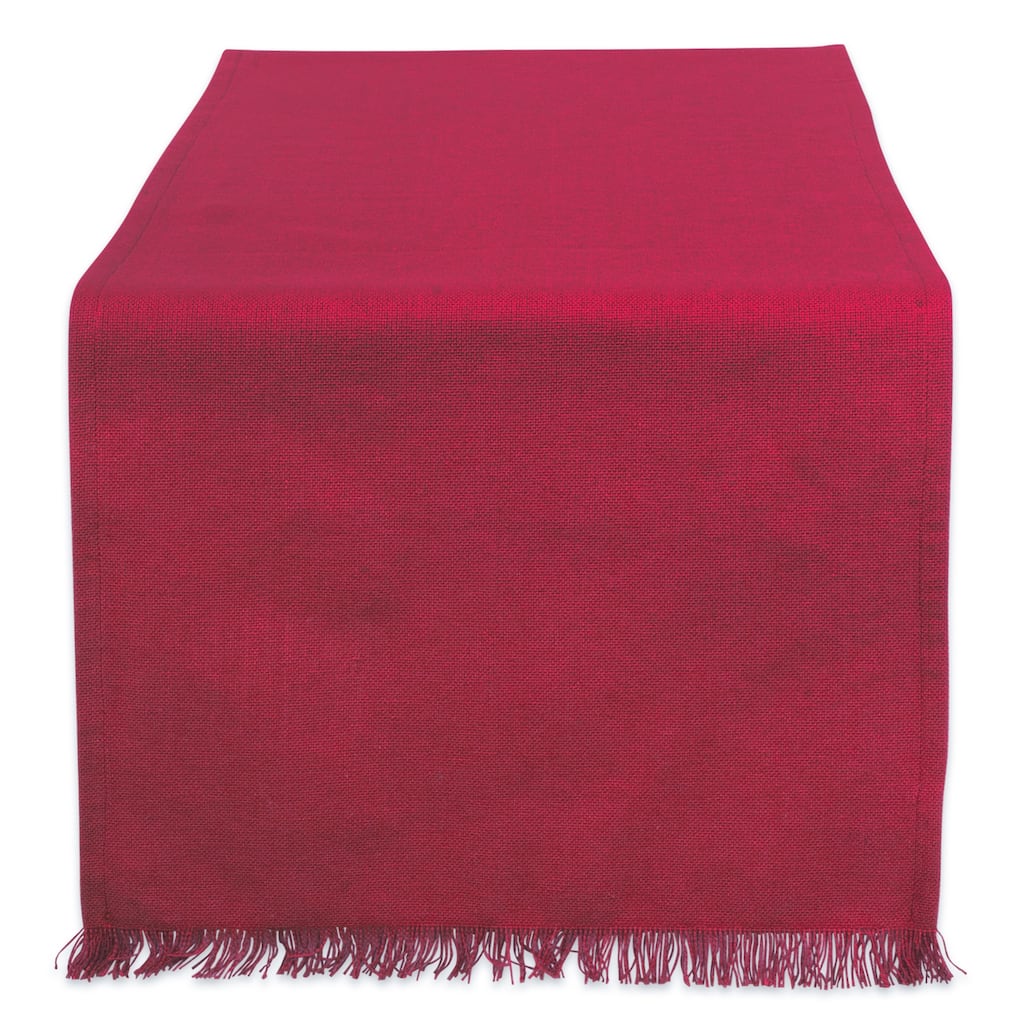 DII Fringed Solid Table Runner (0.25 inches high x 14 inches wide x 72 inches deep)
