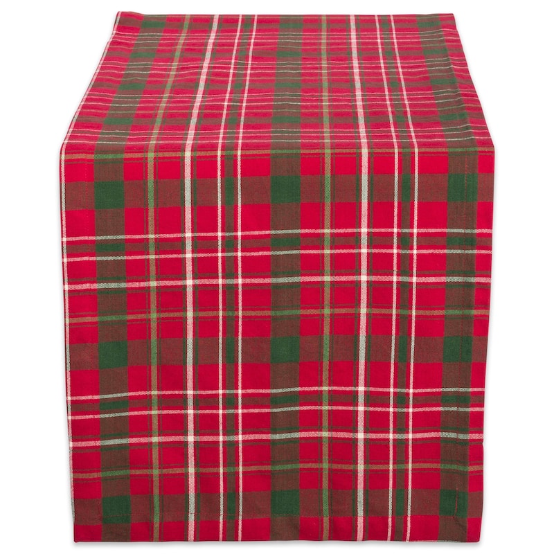 Design Imports Tartan Holly Plaid Table Runner (0.25 inches high x 14 inches wide x 108 inches deep)
