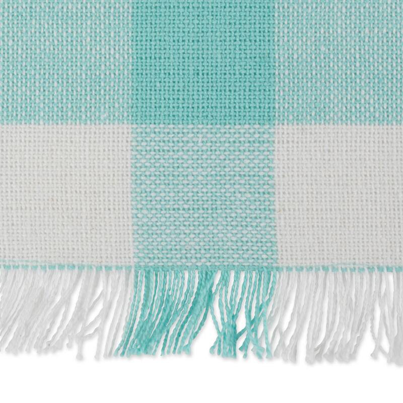 Design Imports Fringed Check Table Runner