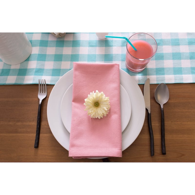 Design Imports Fringed Check Table Runner