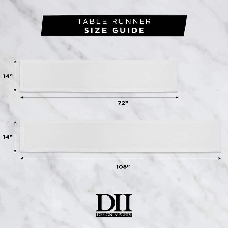 Design Imports Hemstitch Table Runner (0.25 inches high x 14 inches wide x 72 inches deep)