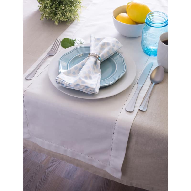 Design Imports Hemstitch Table Runner (0.25 inches high x 14 inches wide x 72 inches deep)